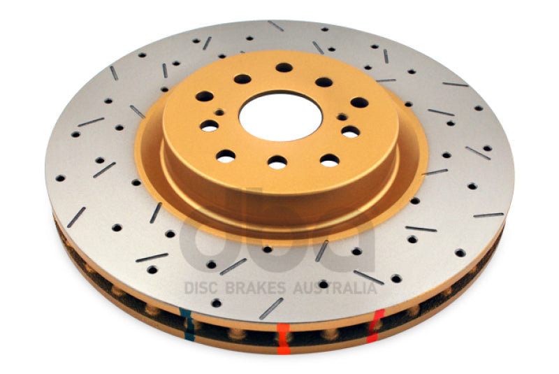 DBA 4654XS-10 4000 Series XS Front Drilled and Slotted Brake Rotor for Subaru STI and BRZ