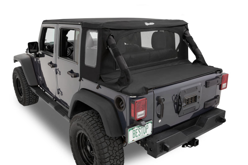 Bestop Halftop Conversion Kit for Jeep Wrangler JK 4-Door 2007-2018 - Black Diamond