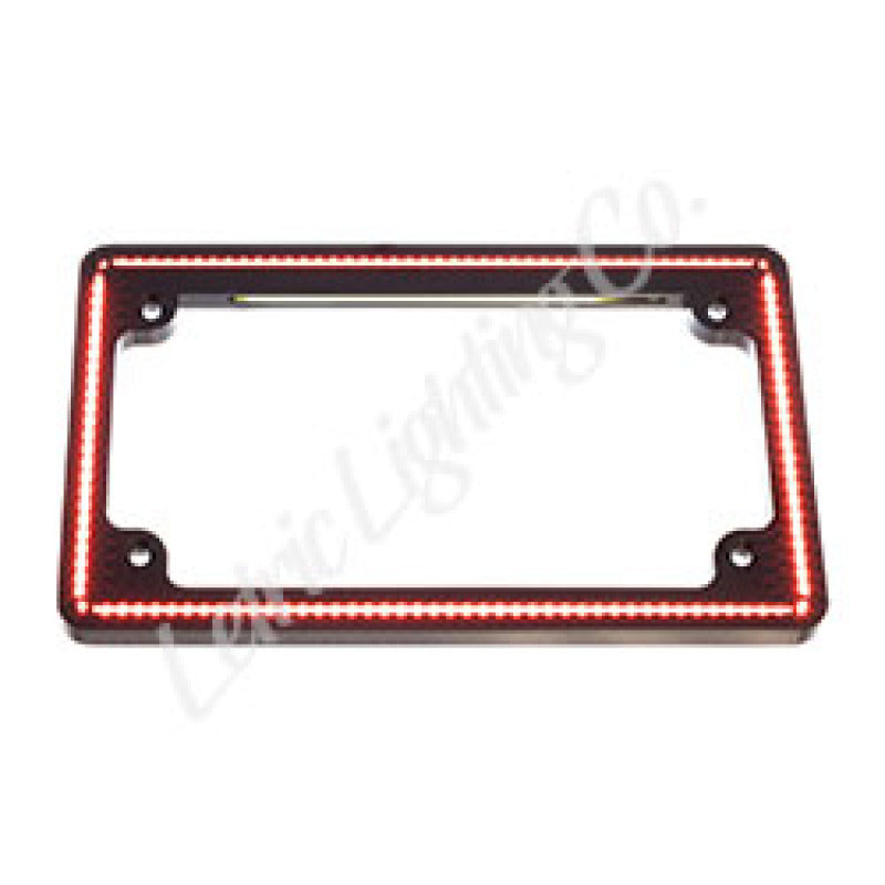 Letric Lighting Perfect Plate Light License Plate Frame Black letLLC-PPL-G5 for Harley-Davidson Softail