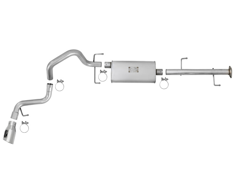 aFe Scorpion 2.5-Inch Aluminized Steel Cat-Back Exhaust with Polished Tip for Toyota FJ Cruiser V6 4.0L, Part 49-06039-P