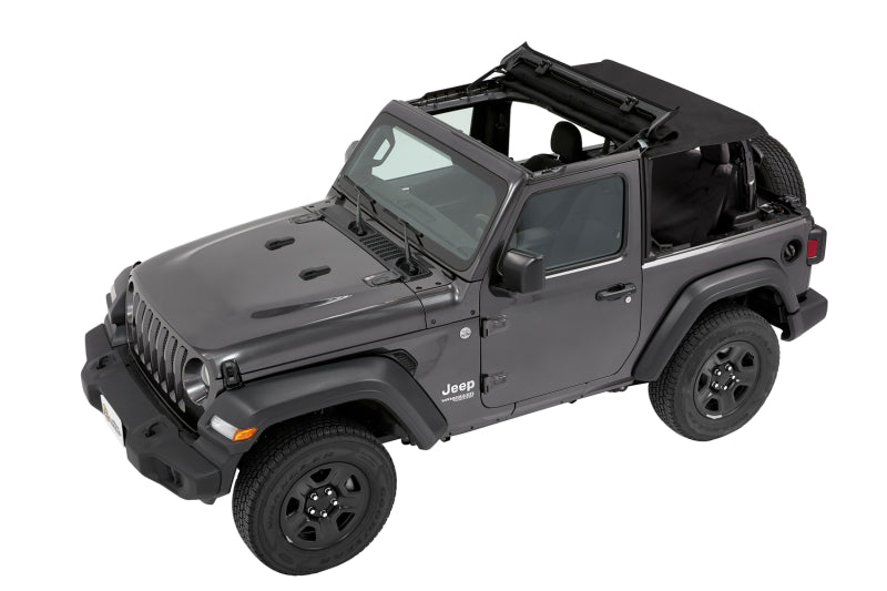 Bestop 18-26 Jeep Wrangler JL 2-Door Trektop Premium Black Twill Soft Top
