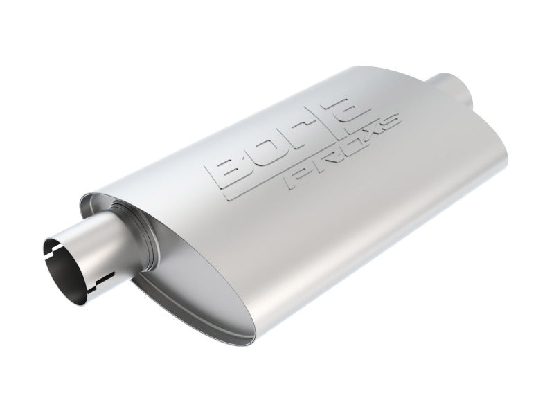 Borla 400480 ProXS Universal Oval Muffler, 2.5-Inch Offset Inlet and Center Outlet