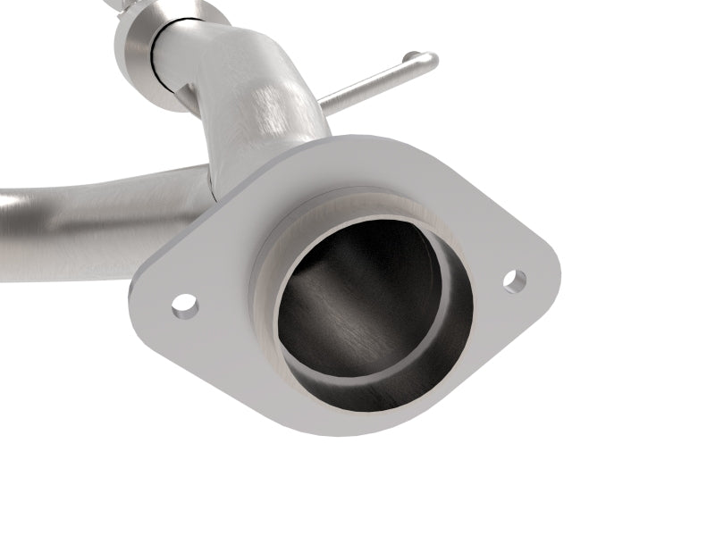 aFe Twisted Steel Y-Pipe with Catalytic Converter for 2005-2015 Toyota Tacoma 4.0L V6, Part Number 48-46006-RC