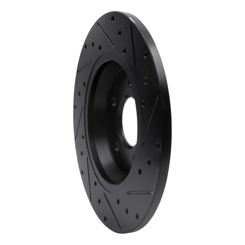 R1 Concepts RNC633-73061L Left Drilled and Slotted Black Brake Rotor for Audi