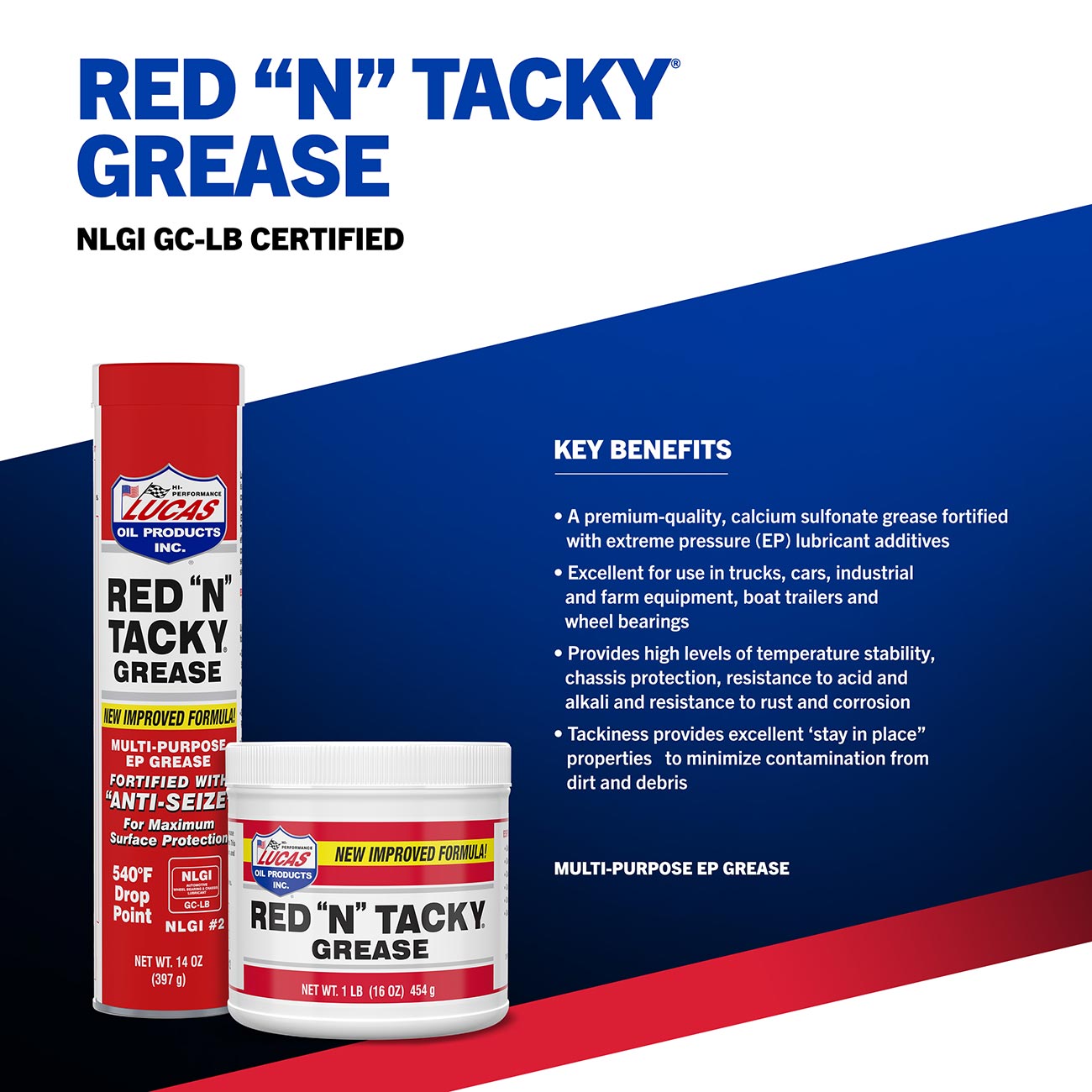 Lucas Oil Red N Tacky Grease - 14 Ounce Tube by Lucas Oil