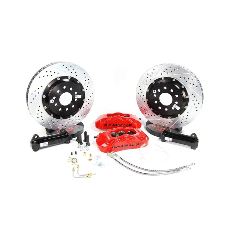 Baer Brakes C5/C6 Corvette 14-inch Pro+ Front SDZ Brake Kit with 6-Piston Caliper and Slot Drilled Rotor