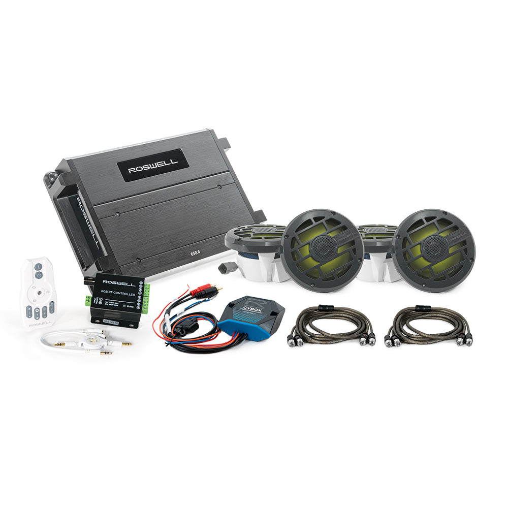 Roswell R 6.5" Marine Audio Package w/RGB Remote  Controller - Anthracite Grill [C920-2553]