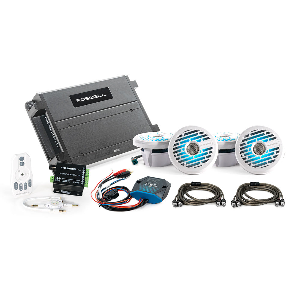 Roswell R1 6.5" Marine Audio Package w/RGB Remote  Controller - White [C920-2556]