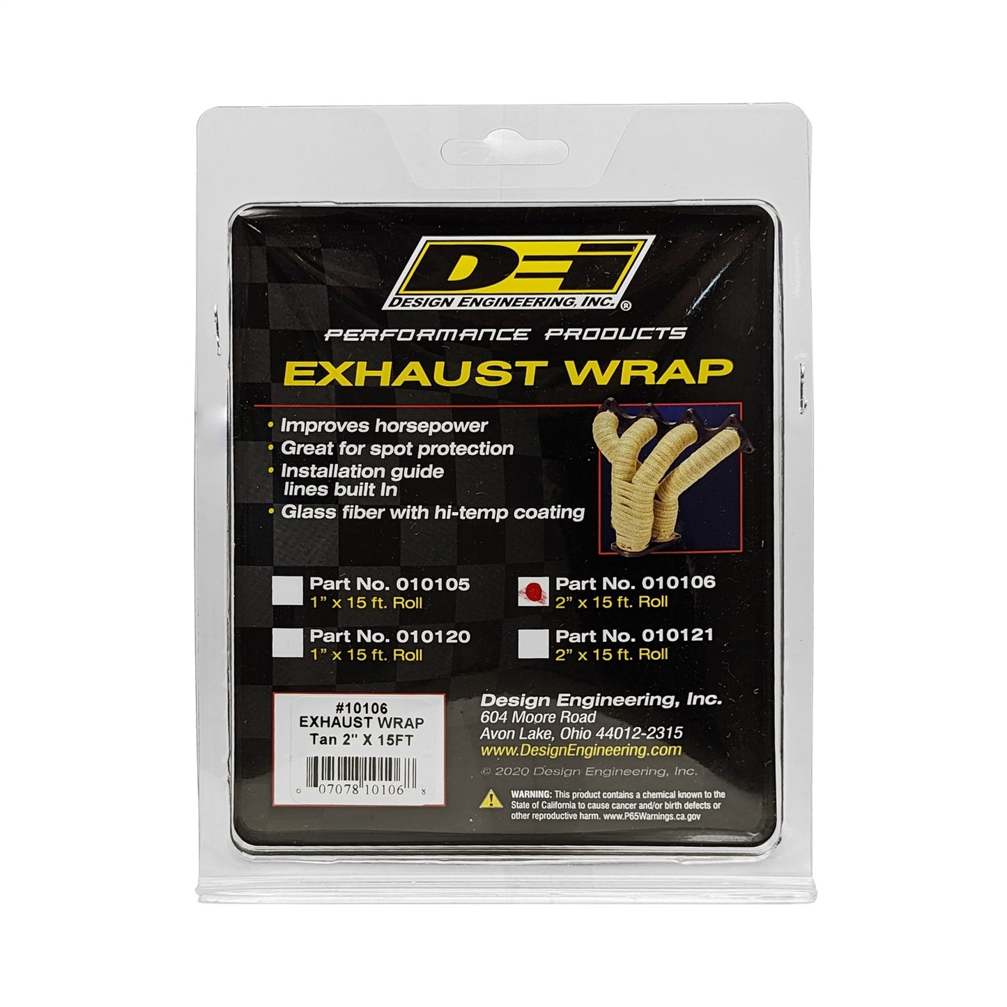 Design Engineering - 10106 - Exhaust Wrap Kit -  10106 Exhaust Wrap