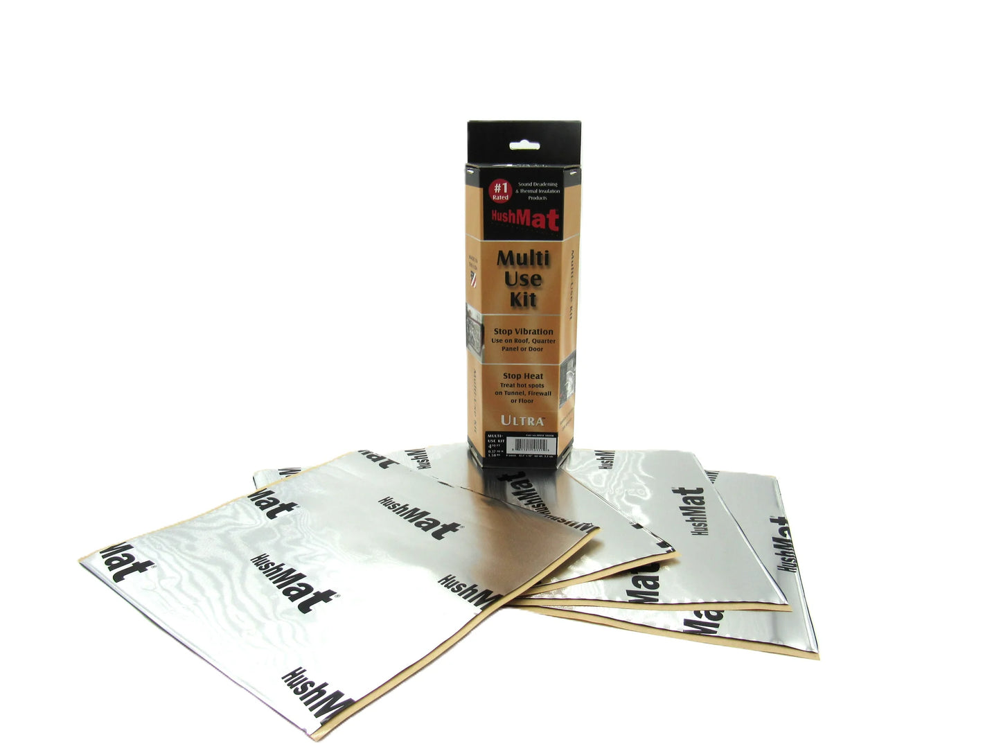 HushMat Multi-Use Kit – #10151 Automotive Thermal Insulation & Sound Deadening (3.7 Sq Ft, Silver Foil)