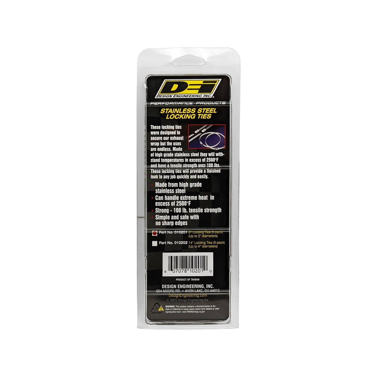 Design Engineering - 10201 - Heat Shield Tie -  10201 Locking Ties