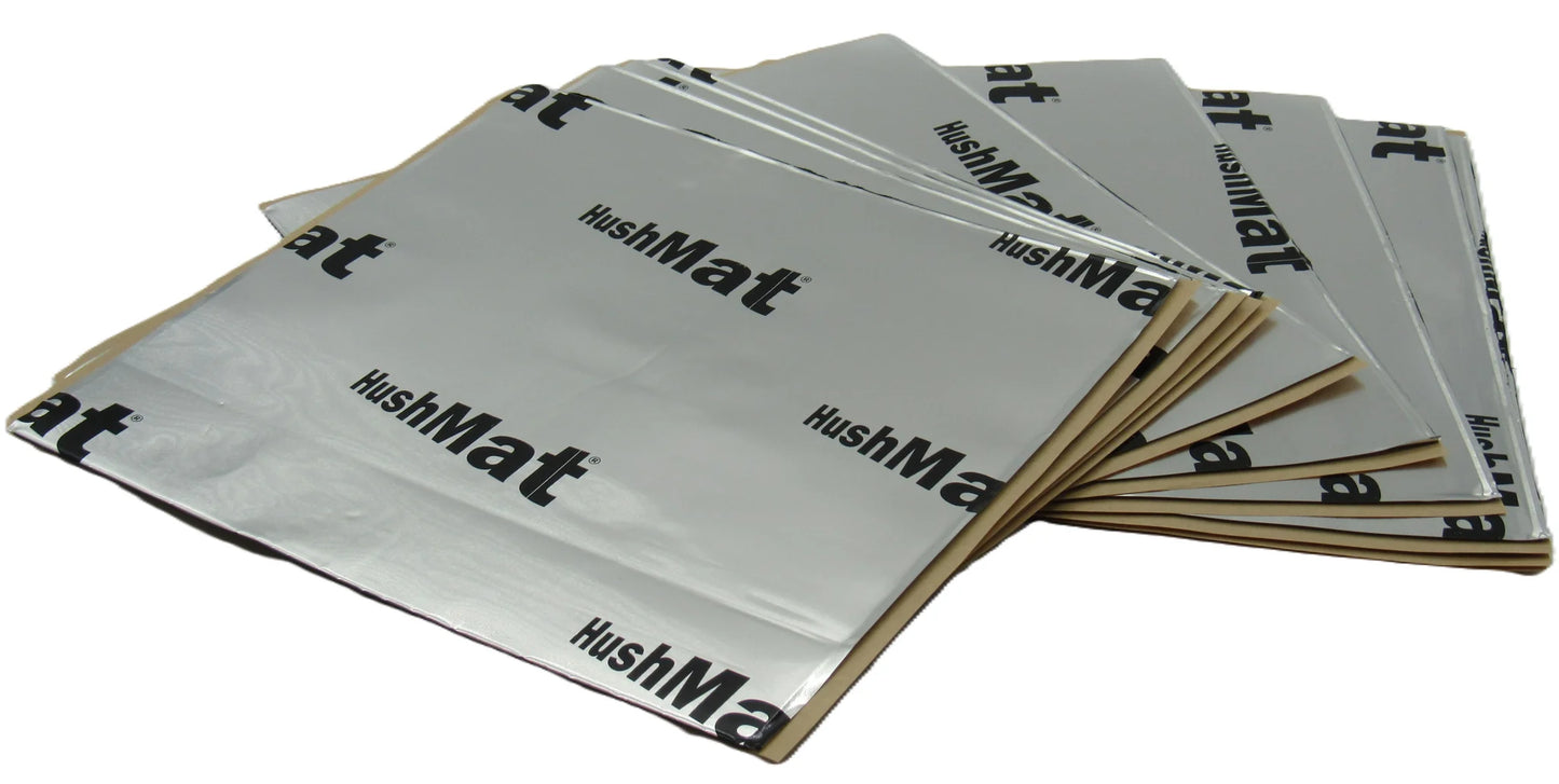 HushMat Door Kit #10201 – Automotive Thermal Insulation & Sound Deadening (10 Sq Ft, Silver Foil Foil)