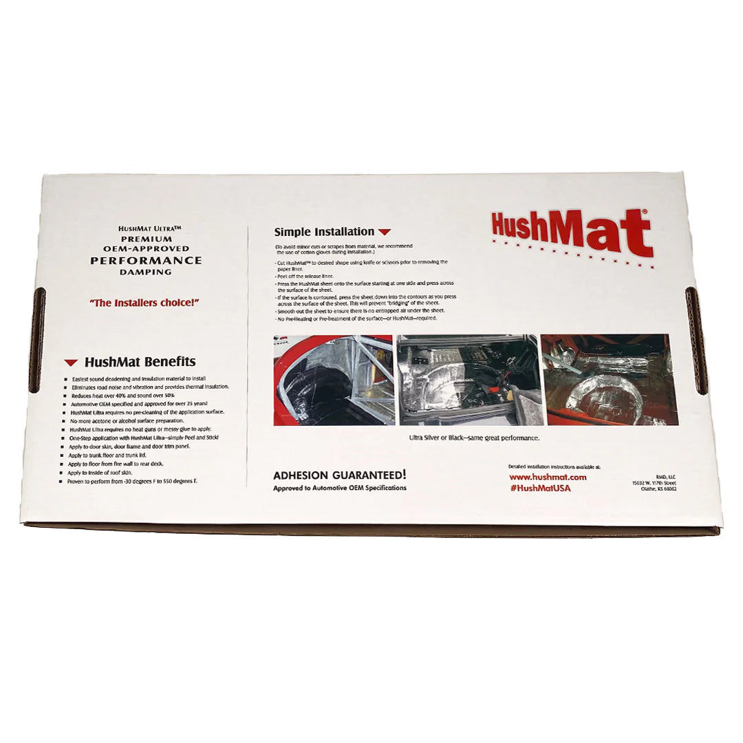 HushMat Trunk Kit #10300 – Automotive Sound Deadening & Thermal Insulation (19.1 Sq Ft, Black Foil)