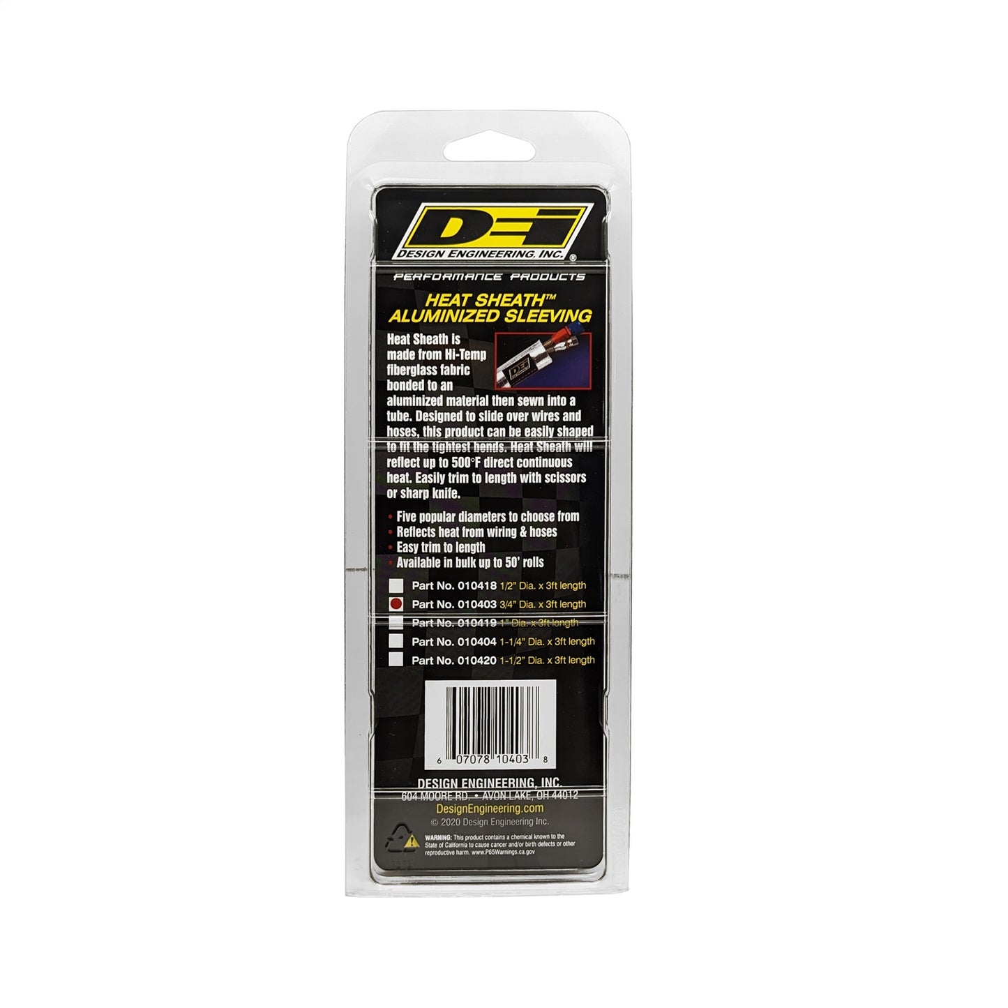 Design Engineering - 10403 - Heat Shield Sleeve