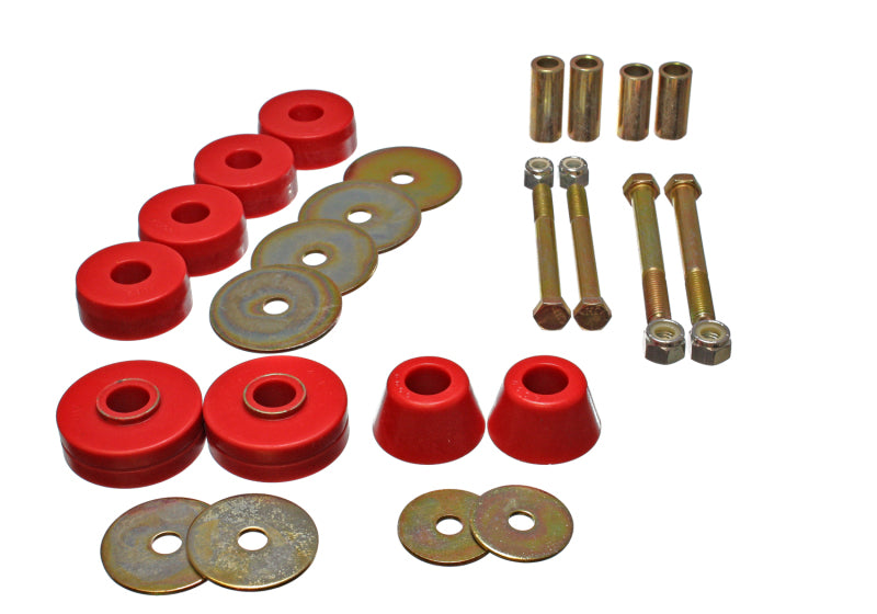 Energy Suspension eng3.4137R Chevy Pickup Body Mounts - Red
