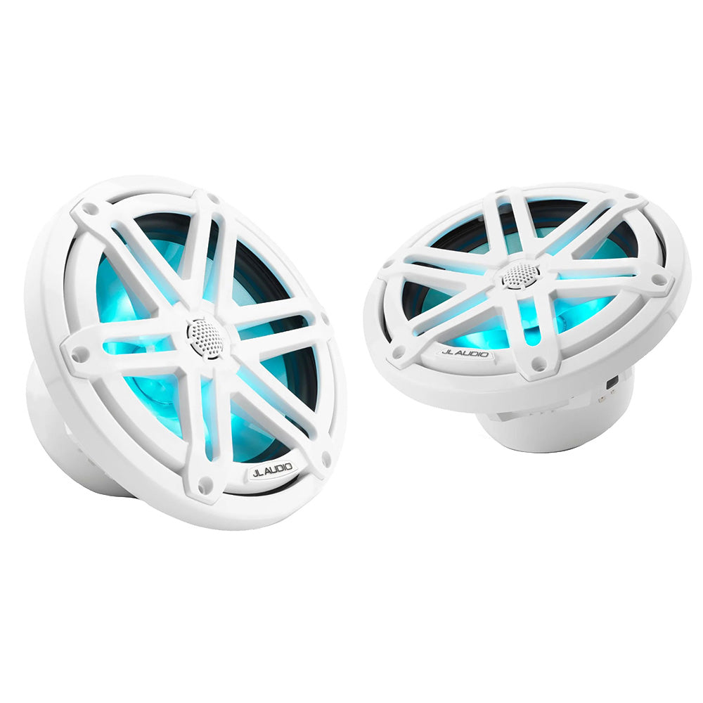 JL Audio M3 Series 7.7" Marine Coaxial Speakers w/Gloss White Sport Grilles w/RG - View 1