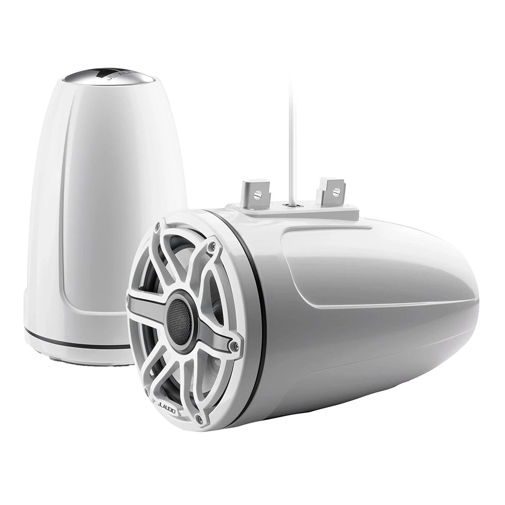 JL Audio M6 Series 7.7" Enclosed Tower Coaxial System w/Gloss White Sport Grille - View 1