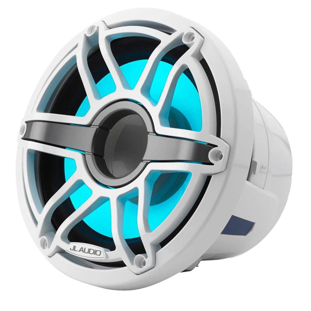 JL Audio M6 8" Marine Subwoofer w/Gloss White Sport Grille Transflective LED Lig - View 1