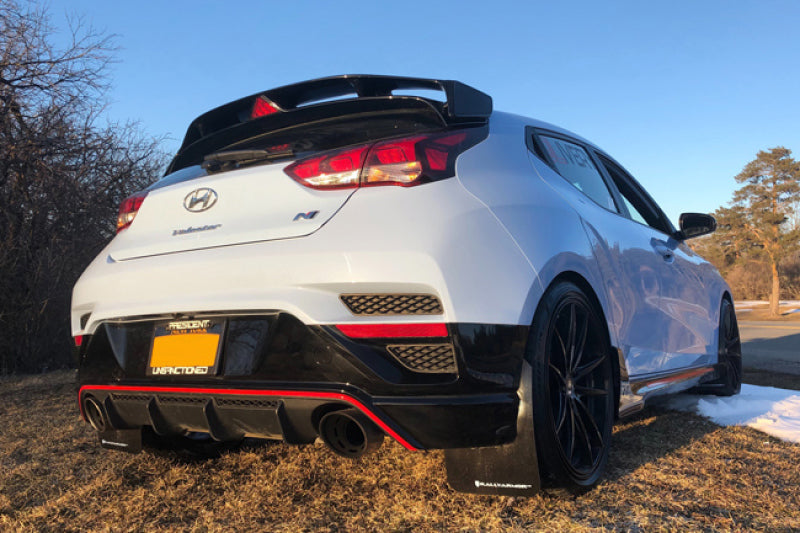 Rally Armor 2019+ Hyundai Veloster N UR Black Mud Flap w/ Silver Logo
