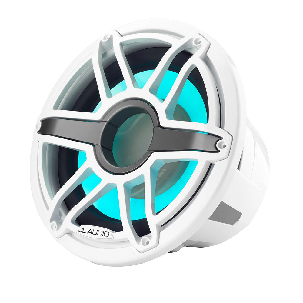 JL Audio M7 12" Marine Subwoofer w/Gloss White Sport Grille Transflective LED Li - View 1