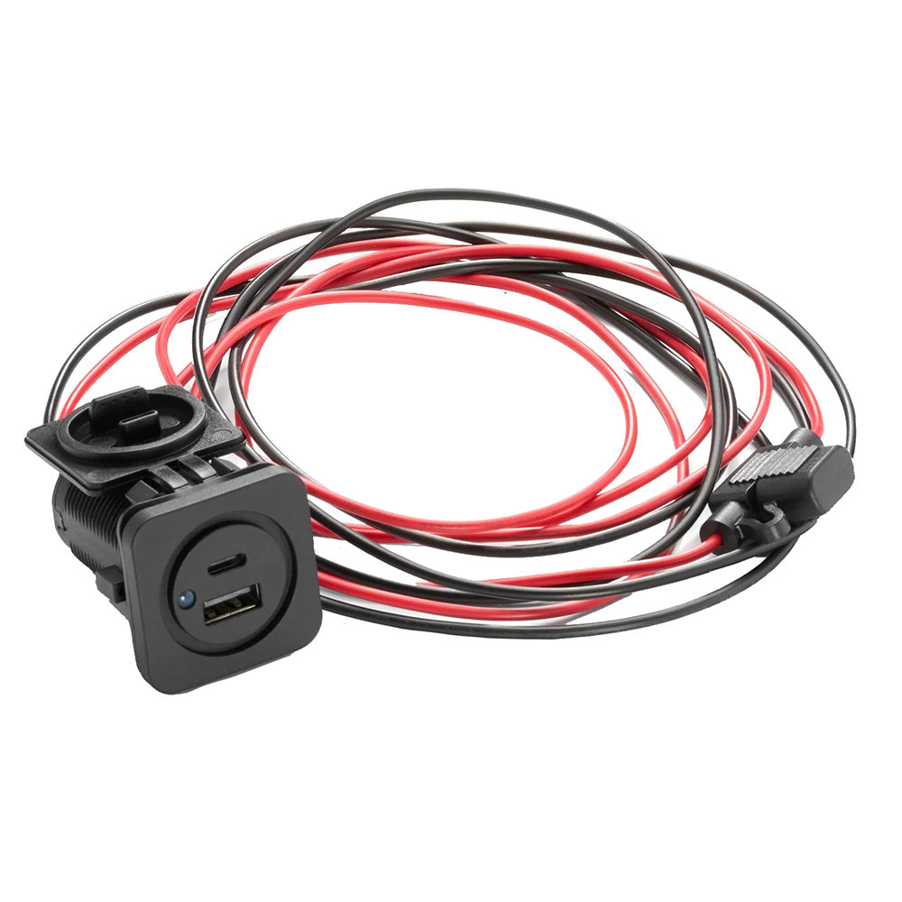 JL Audio USB-C and USB-A Charging Jack f/Panel Mounting - XMD-USBCA/CHG2X-PNL - View 1