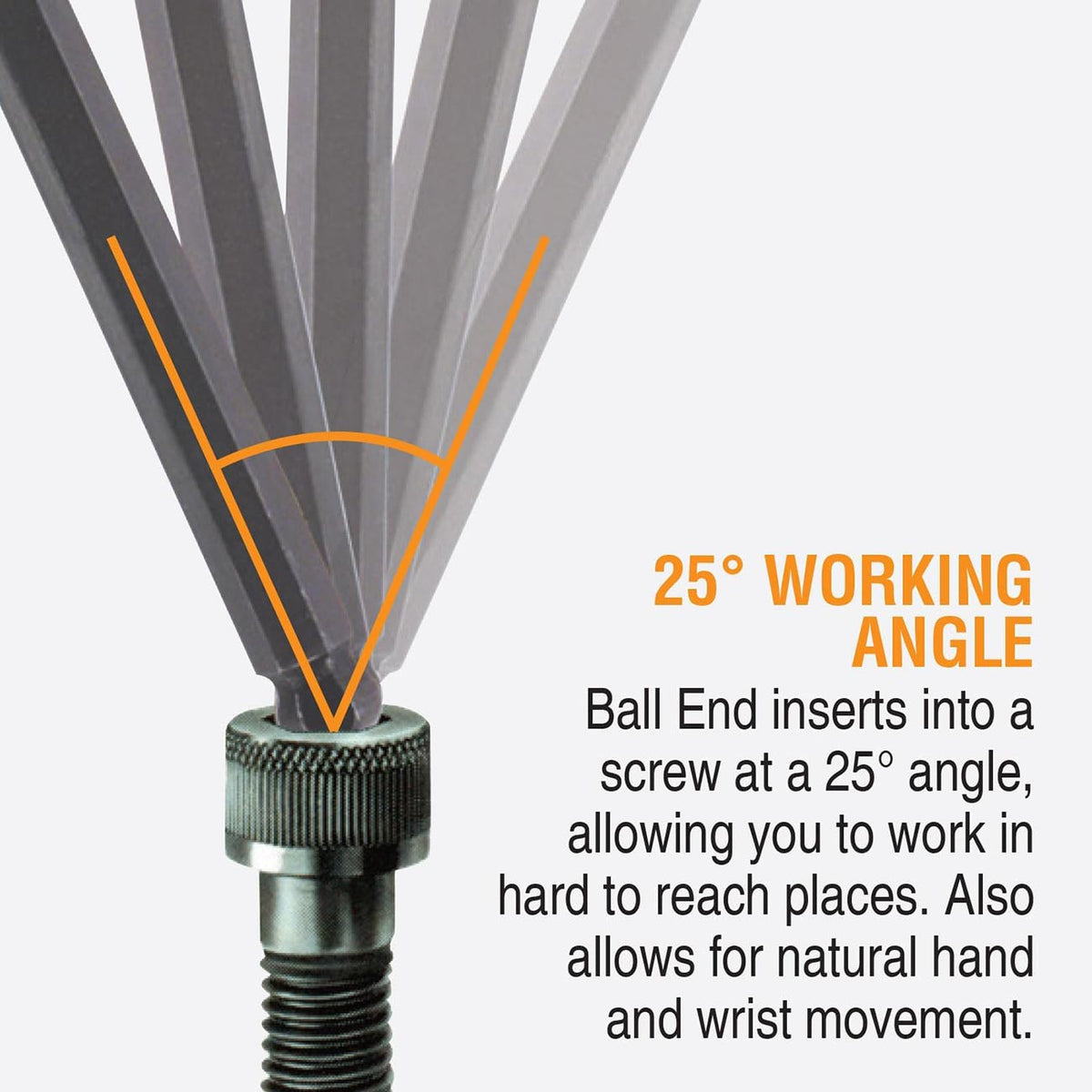 Bondhus Balldriver Metric Hex Ball-End Screwdriver Set, 1.5mm–5mm, 6-Piece