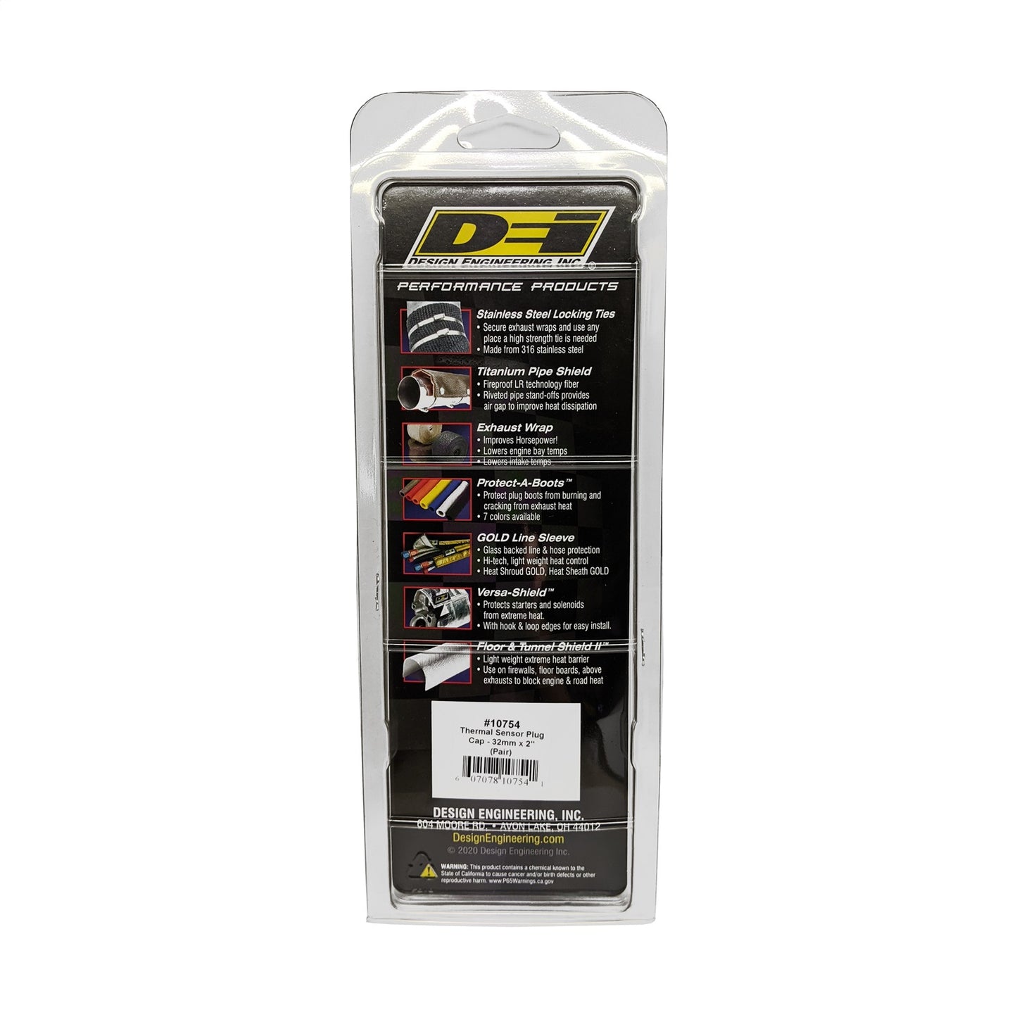 Design Engineering - 10754 - Oxygen Sensor Wire Shield -  10754 Sensor Plug Thermal Cap
