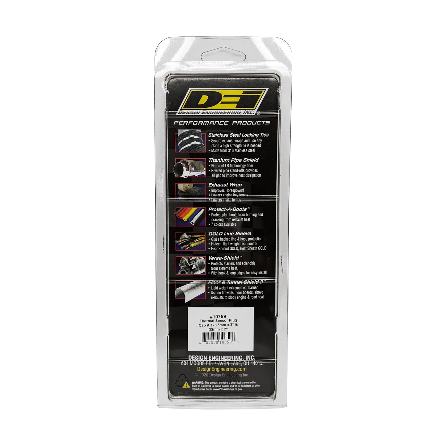 Design Engineering - 10759 - Oxygen Sensor Wire Shield -  10759 Sensor Plug Thermal Cap