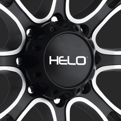 Helo Cap 6x5.5 Gloss Black Wheel Center Cap