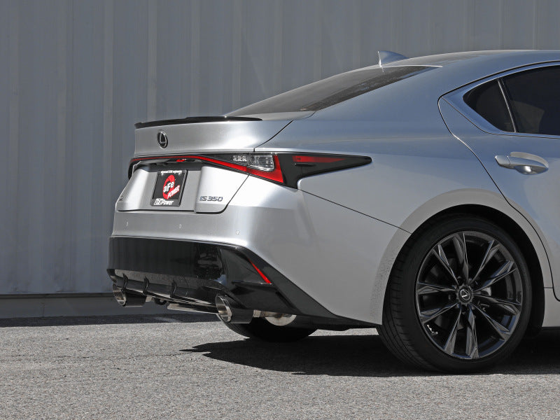 aFe Takeda Axle-Back Exhaust System with Carbon Fiber Tips for Lexus IS350 2014-2023, Part 49-36060-C