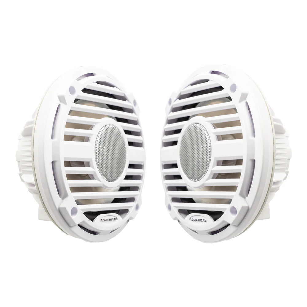 Aquatic AV PRO Classic Speaker - White Waterproof Marine Boat Speakers - View 2