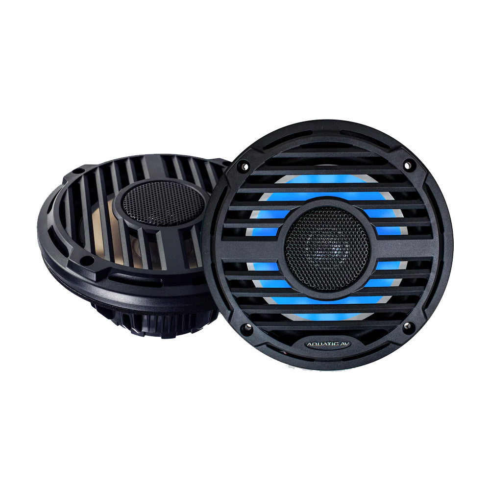 Aquatic AV PRO Classic Speaker - Black Waterproof Marine Boat Speakers - View 1