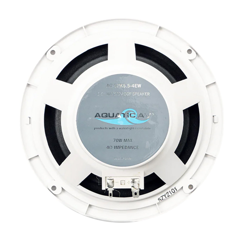 Aquatic AV 6.5" Economy Speakers - White - Pair Waterproof Marine Boat Speakers - View 3