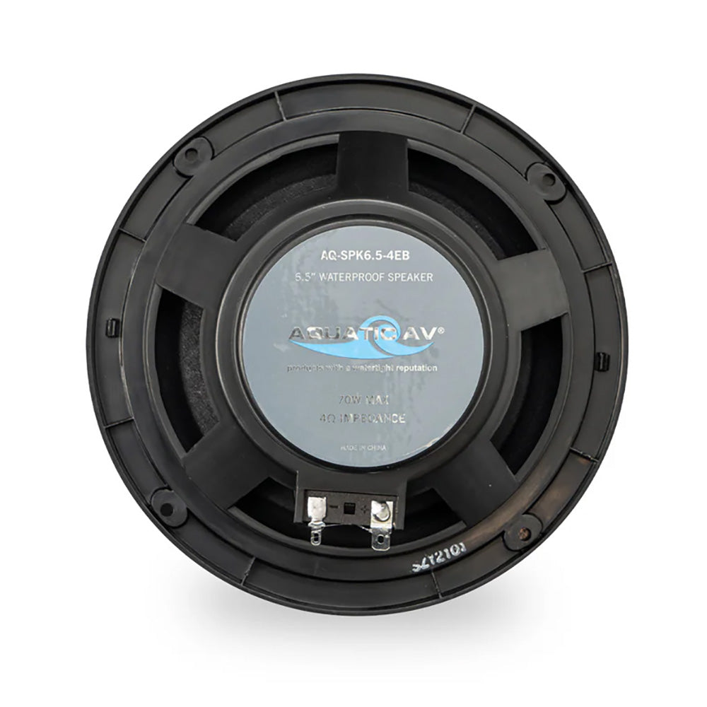 Aquatic AV 6.5" Economy Speakers - Black - Pair Waterproof Marine Boat Speakers - View 3