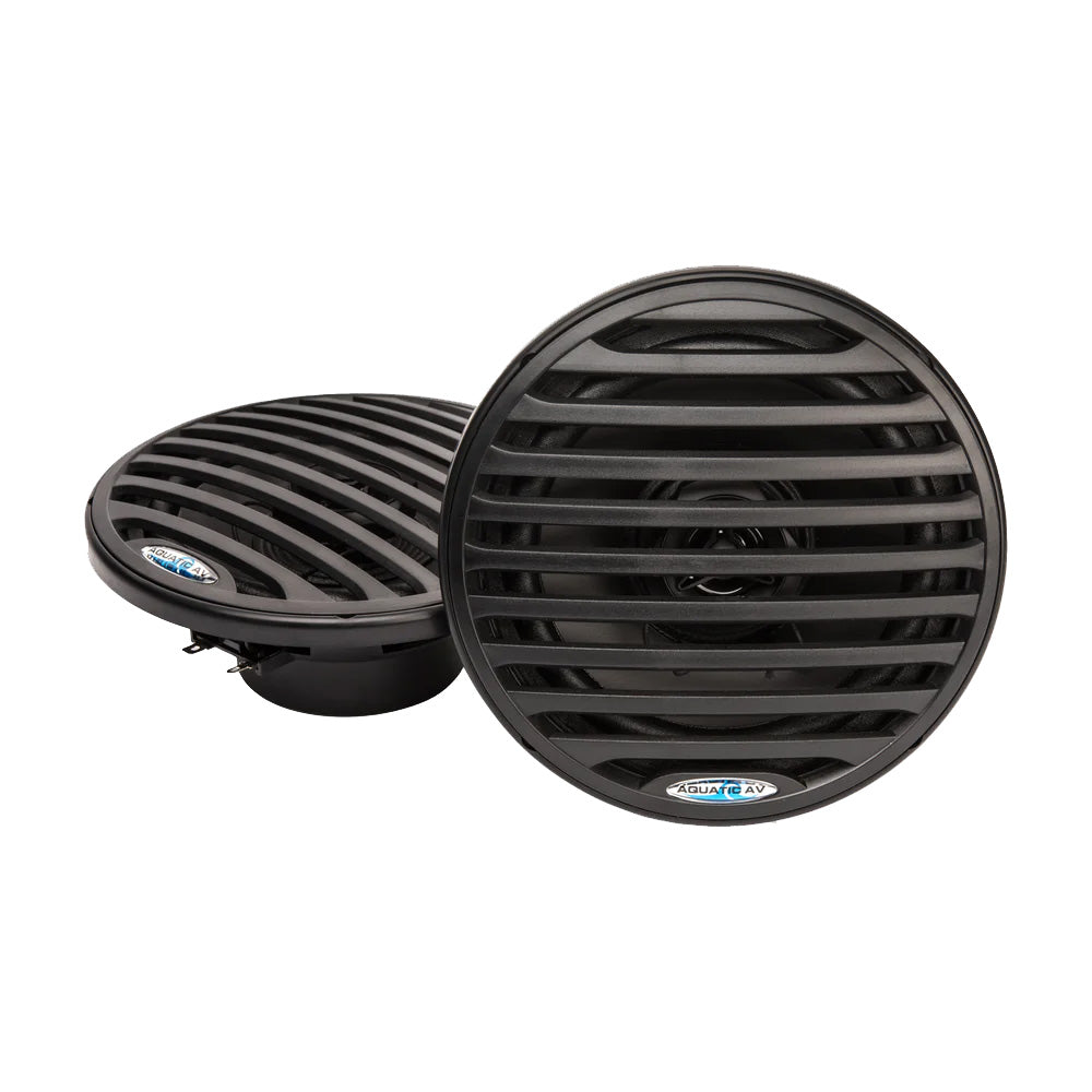 Aquatic AV 6.5" Economy Speakers - Black - Pair Waterproof Marine Boat Speakers - View 1