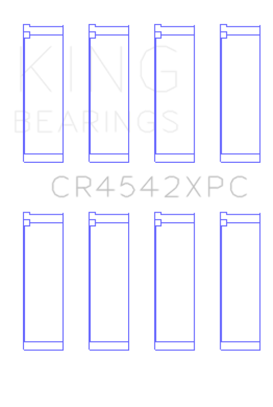 King Engine Bearings Honda K-Series pMaxKote Performance Rod Bearing Set, +0.5 mm, CR4542XPC0.5