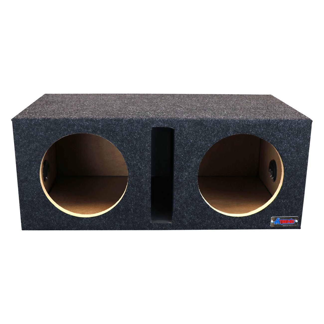 Atrend Dual 10-Inch Vented Woofer Enclosure with Charcoal Carpet Covering