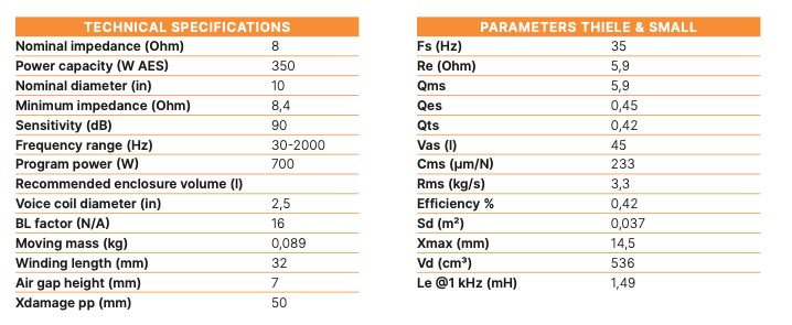 Beyma 10NMFS 8-Ohm Loudspeaker