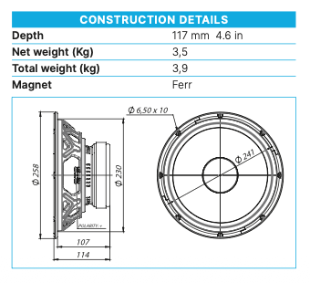 Beyma 10"WRS 300 8-Ohm Loudspeaker
