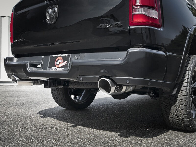 aFe Gemini XV 3-Inch 304 Stainless Steel Cat-Back Exhaust with Cutout, Polished Tips for 2019-2022 Ram 1500 5.7L HEMI