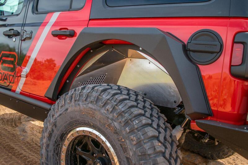 DV8 Offroad INFEND-03RB Rear Inner Fenders for 2018-2025 Jeep Wrangler JL/JLU, Black