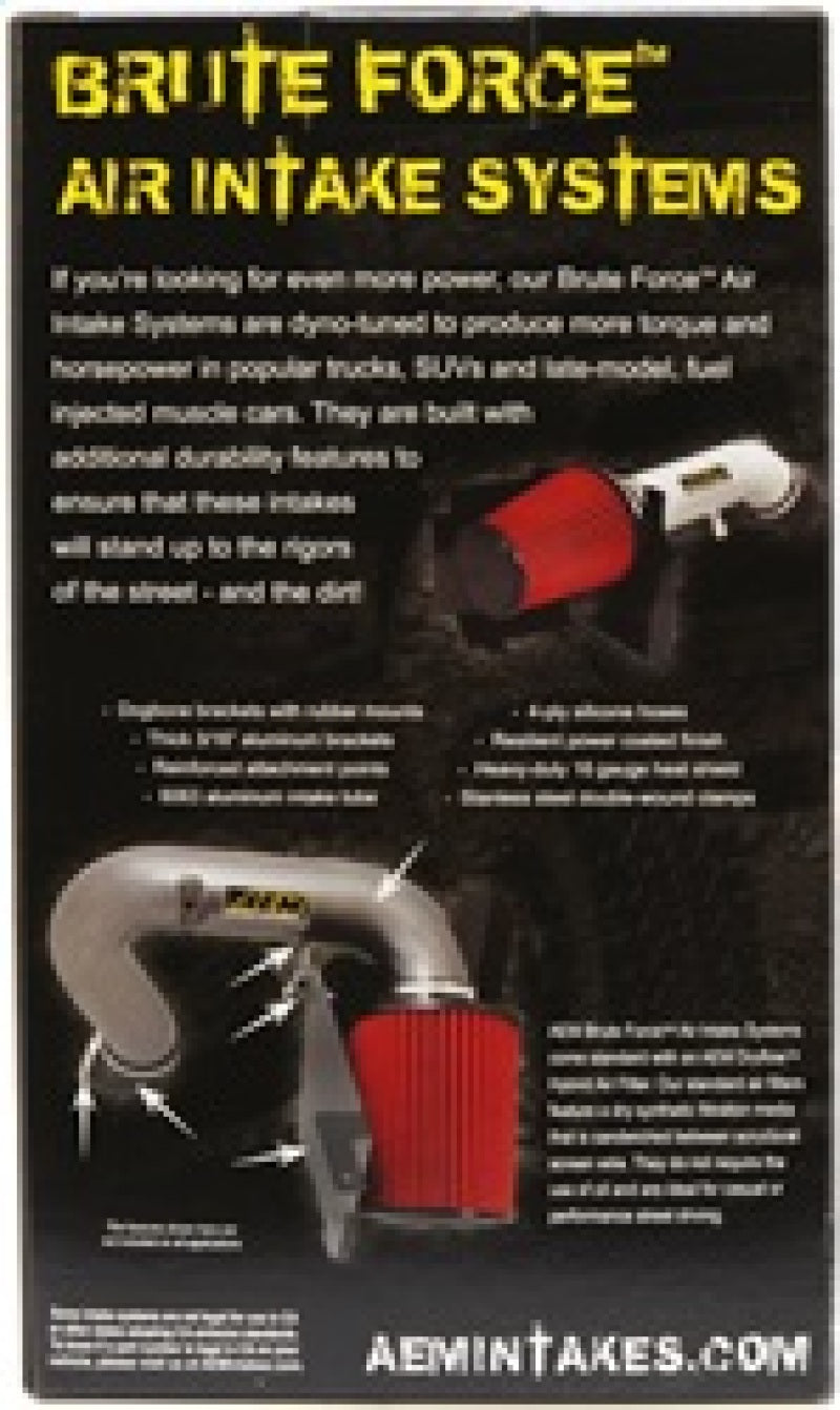 AEM Induction Brute Force Dryflow Round Tapered Air Filter 21-2047BF