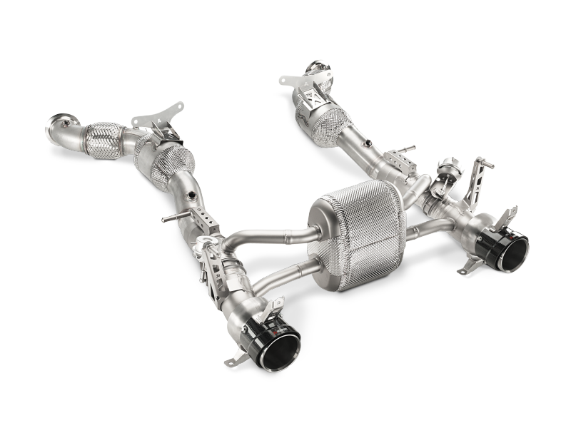 Akrapovic Slip-On Line Titanium Exhaust with Carbon Tips for 2016-2019 Ferrari 488 GTB and 488 Spider