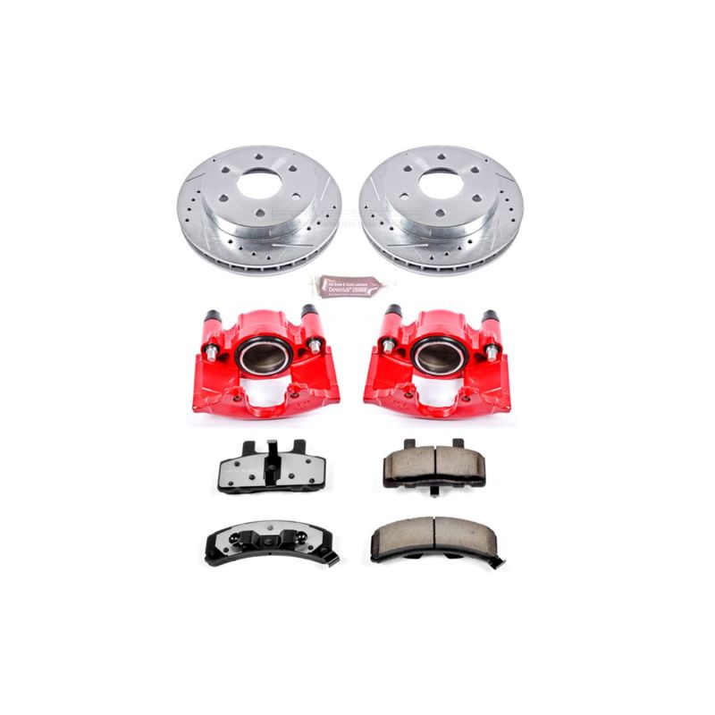 Power Stop 99-00 Cadillac Escalade Z36 Truck and Tow Kit w/ Calipers - Front