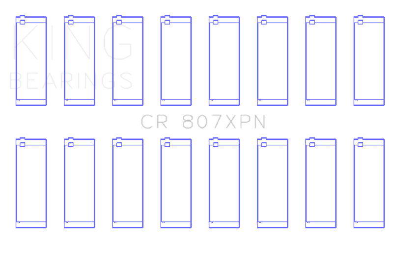 King Engine Bearings CR807XPN Chevy LS1, LS6 and LS3 Performance Rod Bearing Set, Standard Size