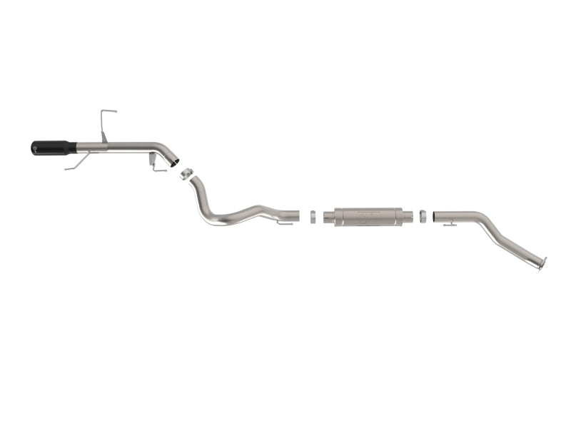 aFe Vulcan Series 3-inch Stainless Steel Exhaust System with Black Tip for Toyota Land Cruiser (J300) 22-26 V6-3.3L