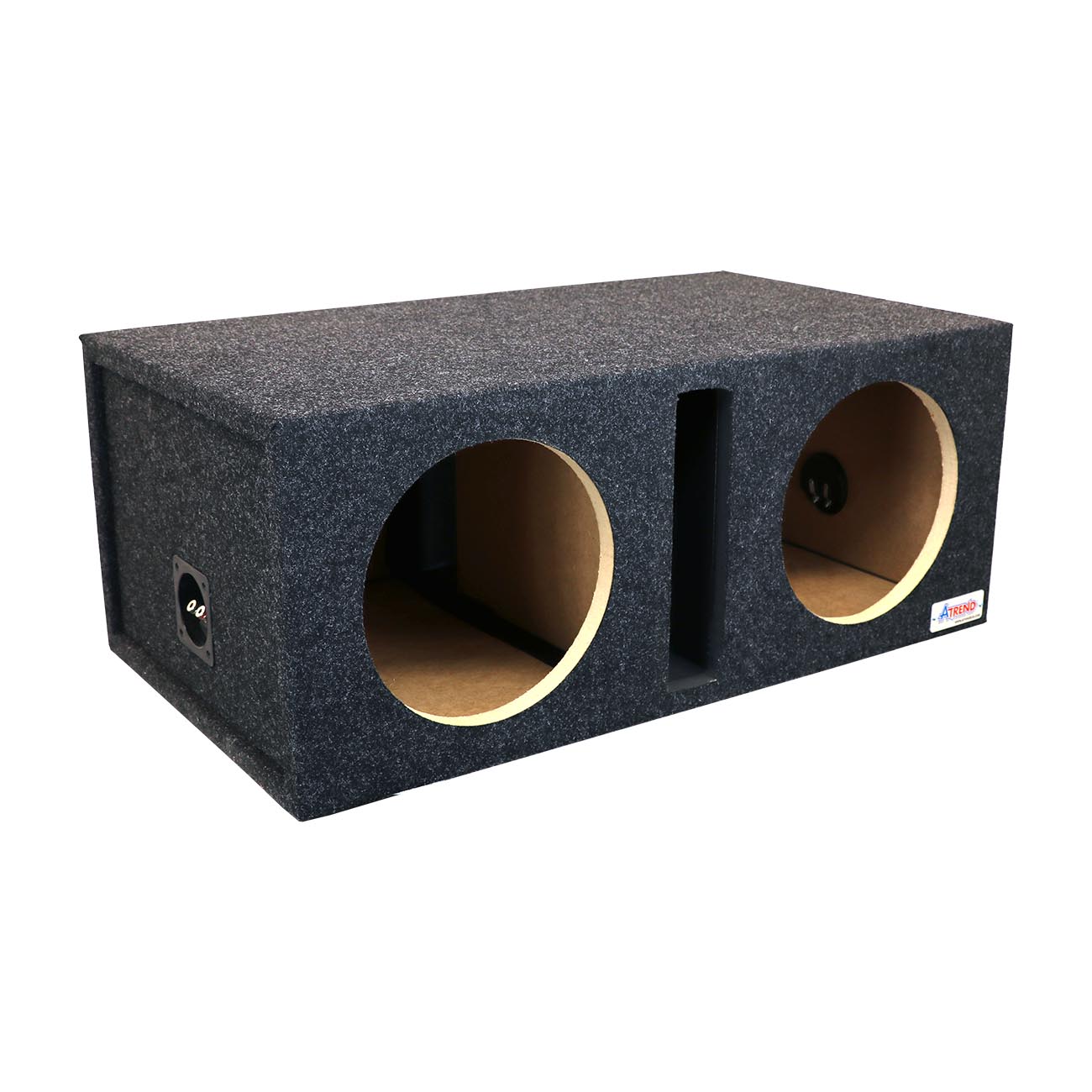 Atrend Dual 12-Inch Vented Woofer Enclosure with Charcoal Carpet Covering
