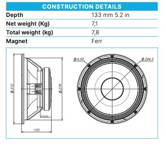 Beyma Loudspeaker 12G40-8
