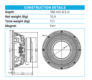 Beyma Loudspeaker 12LEX1000Fe
