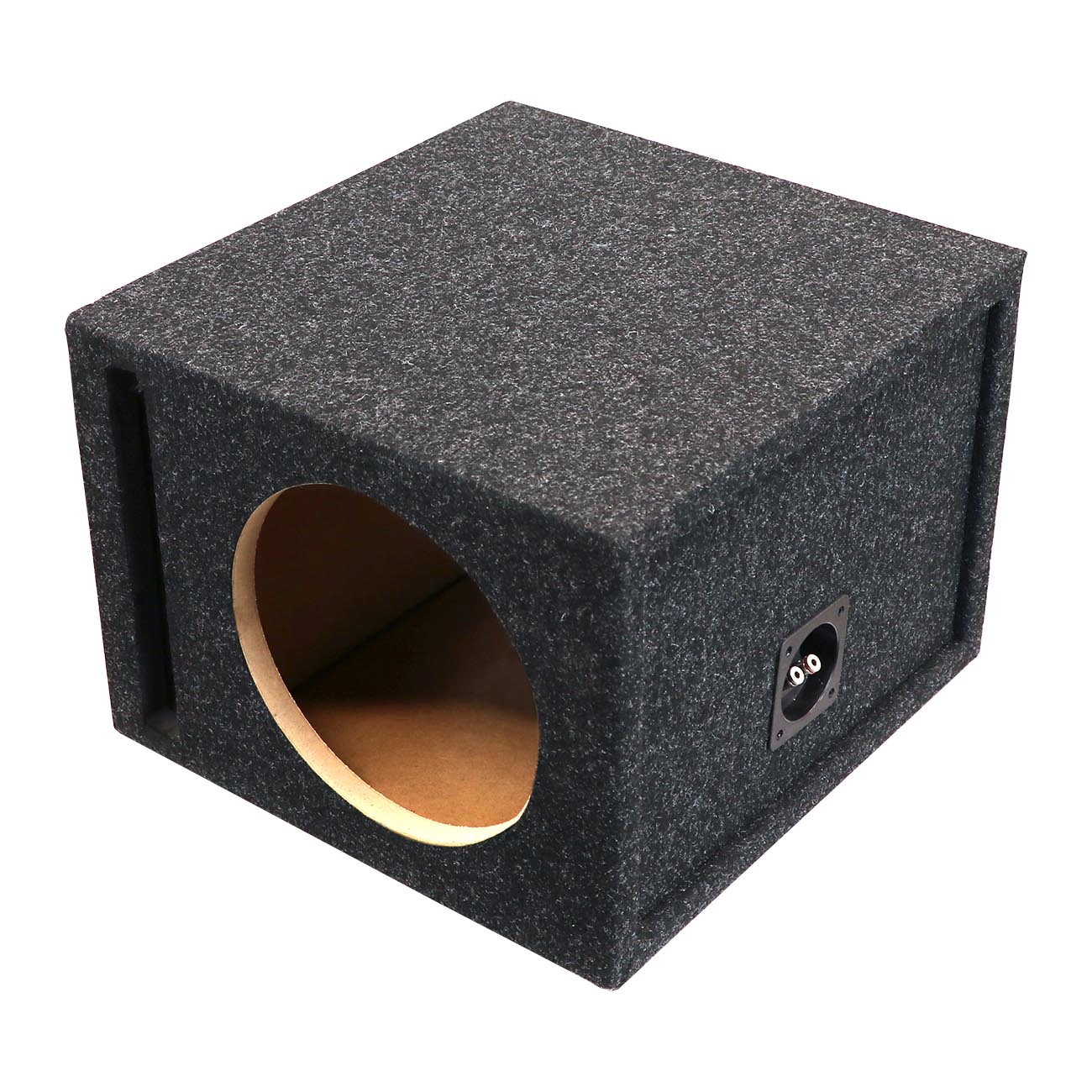 Atrend Single 12-Inch Vented Woofer Enclosure with Charcoal Carpet Covering